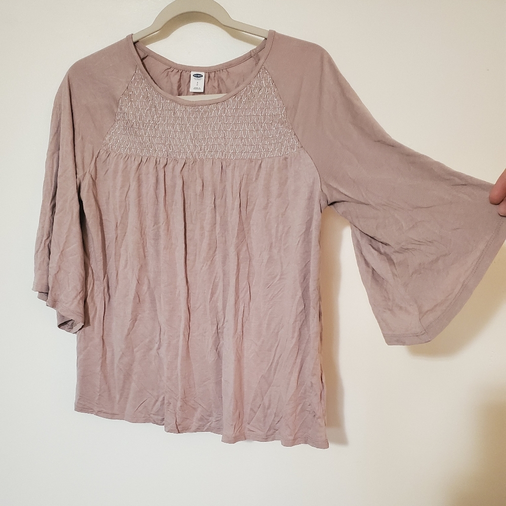 Pink old navy flowy shirt small